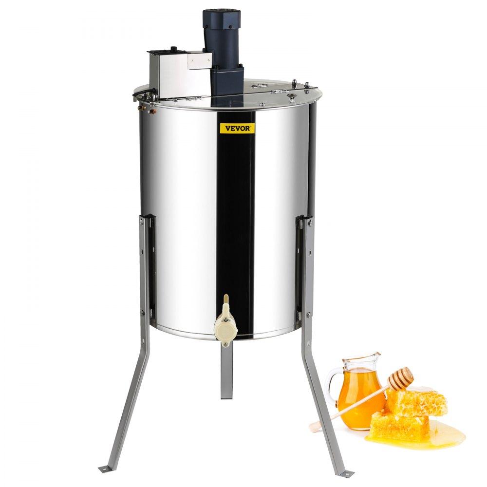 Beekeeping Supplies | Electric Honey Extractor, 4/8 Frames Honey Spinner Extractor, Stainless Steel Beekeeping Extraction, Apiary Centrifuge Equipment with Height Adjustable Stand, Honeycomb Drum Spinner with Lid Agriculture & Forestry Equipment Beekeeping Supplies