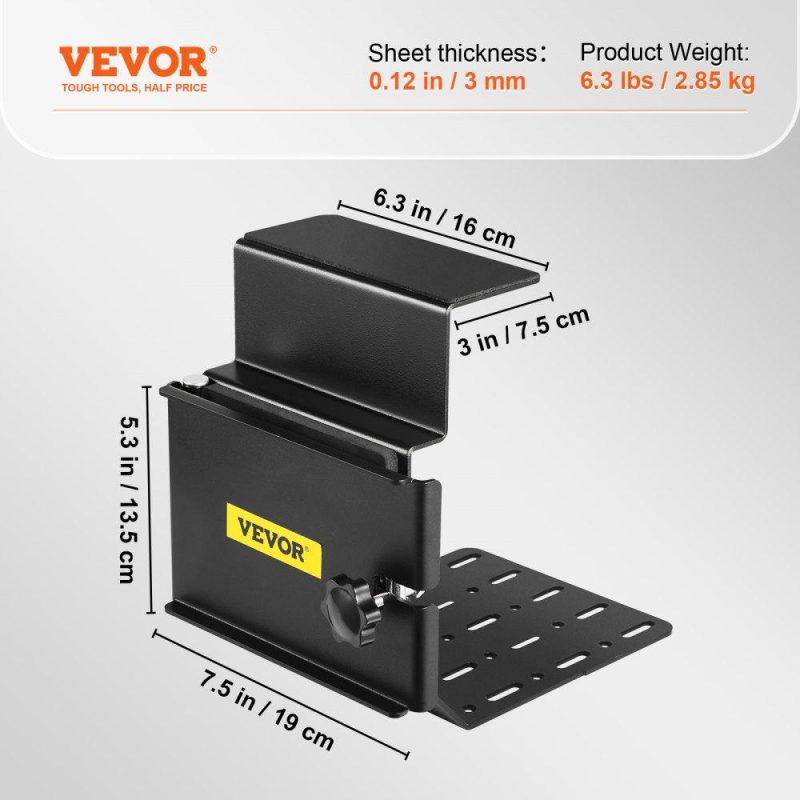 Equipment Parts & Accessories | Chainsaw Holder, Powder Coated Steel Chain, Tool Mount Accessories with U-Shape Bolts, Universal Saw Press Carrier Kit for ATVs, UTVs, Tractors, Trucks, Utility Vehicles, Black Agriculture & Forestry Equipment Equipment Parts & Accessories