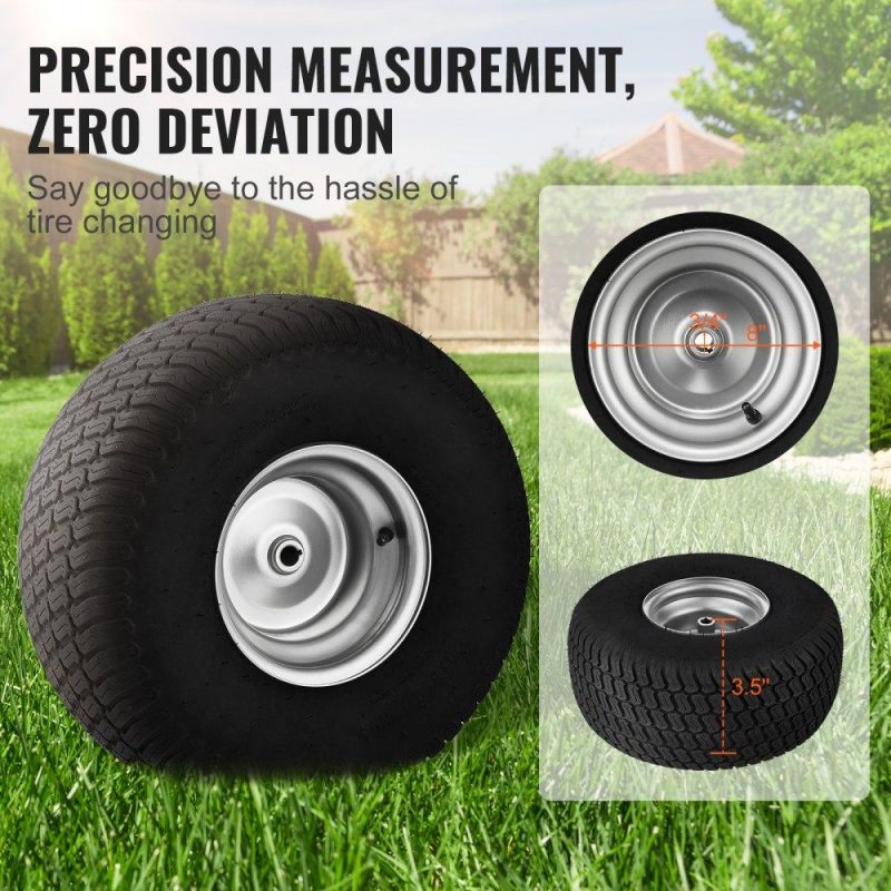 Equipment Parts & Accessories | Lawn Mower Tires with Rim, 20×8-8″ Tubeless Tractor Tires, 2-Pack Tire and Wheel Assembly, S-Turf Pneumatic Tires with 3.5″ Offset Hub and 3/4″ Bushing Size, for Riding Mowers Lawn Tractors Agriculture & Forestry Equipment Equipment Parts & Accessories