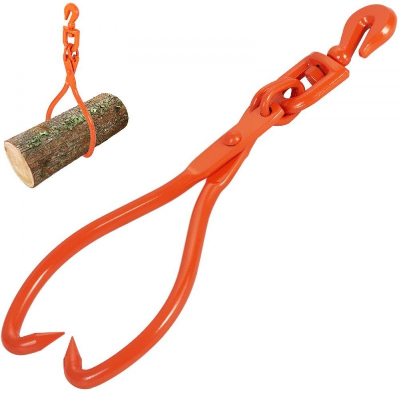 Equipment Parts & Accessories | Log Skidding Tongs, 18 inch 2 Claw Log Lifting Tongs, Heavy Duty Rotating Steel Lumber Skidding Tongs, 772 lbs/350 kg Loading Capacity, Log Lifting, Handling, Dragging & Carrying Tool Agriculture & Forestry Equipment Equipment Parts & Accessories