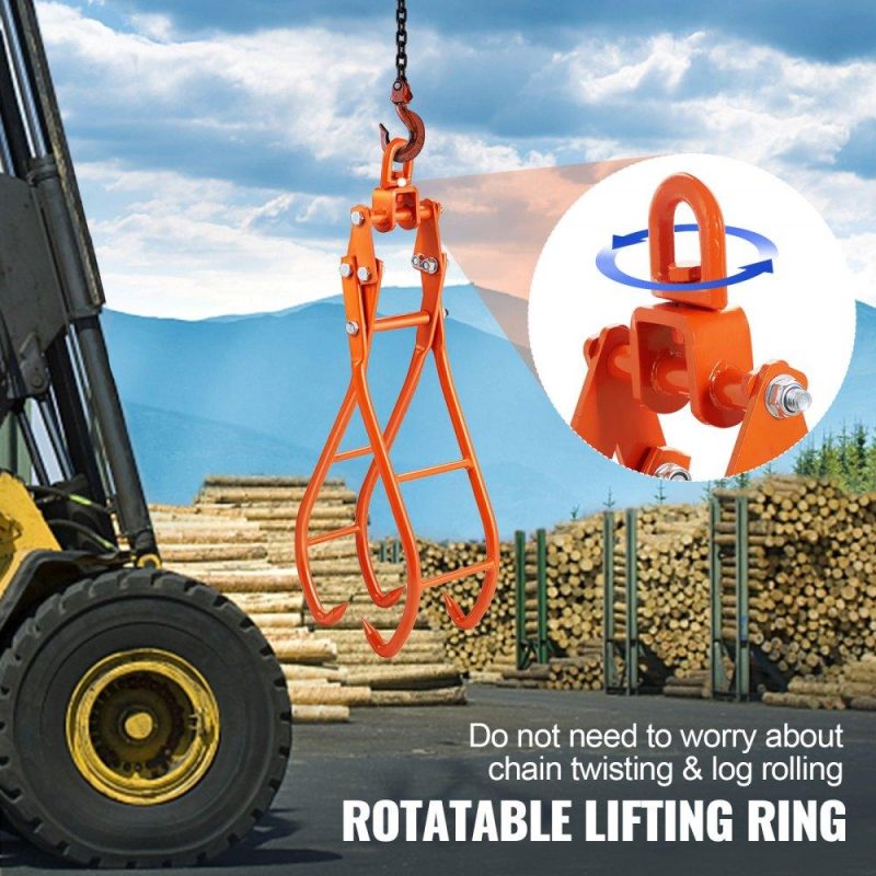 Equipment Parts & Accessories | Timber Claw Hook, 28 inch 4 Claw Log Grapple for Logging Tongs, Swivel Steel Log Lifting Tongs, Eagle Claws Design with 2205 lbs/1000 kg Loading Capacity for Tractors, ATVs, Trucks, Forklifts Agriculture & Forestry Equipment Equipment Parts & Accessories