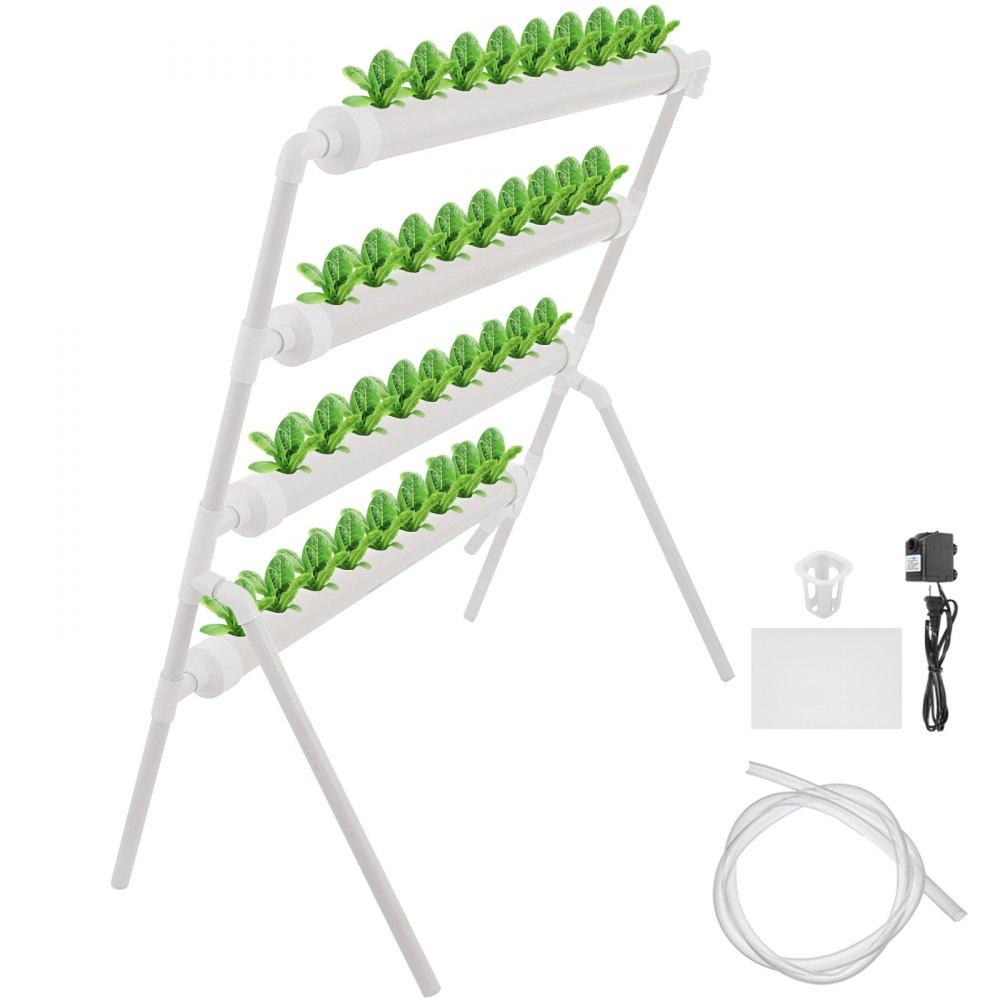 Hydroponics | 4 Layers 36 Plant Sites Hydroponic Site Grow Kit 4 Pipes Hydroponic Growing System Water Culture Garden Plant System for Leafy Vegetables Lettuce Herb Celery Hydroponics Hydroponics