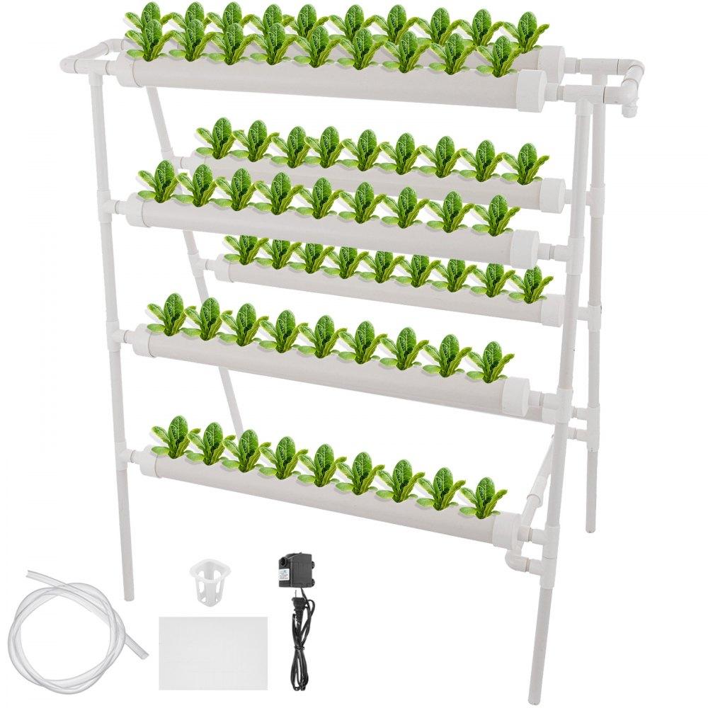 Hydroponics | 4 Layers 72 Plant Sites Hydroponic Site Grow Kit 8 Pipes Hydroponic Growing System Water Culture Garden Plant System for Leafy Vegetables Lettuce Herb Celery Cabbage Hydroponics Hydroponics