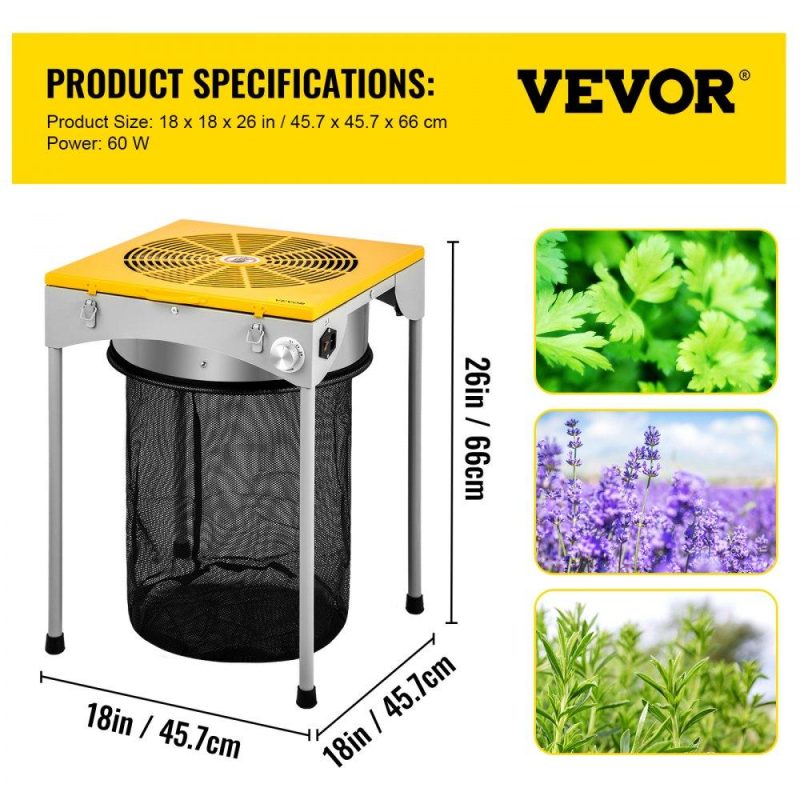 Hydroponics | Bud Leaf Trimmer, 18 inch Adjustable 3 Speed, Electric Hydroponic Dry or Wet Plant Trimming Machine with Sharp Stainless Steel Blades, Twisted Spin Cut for Flowers, Leaves, Herbs, Yellow Hydroponics Hydroponics