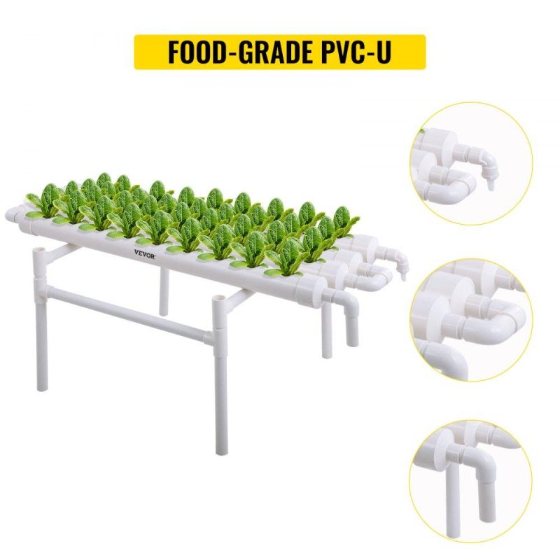 Hydroponics | Hydroponic Grow Kit 36 Sites 4 Pipes Hydroponic Planting Equipment Ebb and Flow Deep Water Culture Balcony Garden System Vegetable Tool Grow Kit Hydroponics Hydroponics