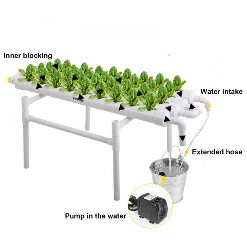 Hydroponics | Hydroponic Grow Kit 36 Sites 4 Pipes Hydroponic Planting Equipment Ebb and Flow Deep Water Culture Balcony Garden System Vegetable Tool Grow Kit Hydroponics Hydroponics