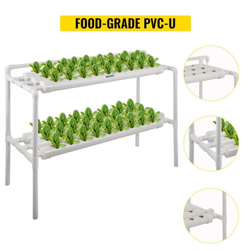 Hydroponics | Hydroponic Grow Kit 6 Pipes 2 Layers 54 Plant Sites Vegetables Melons Hybrid Hydroponics Hydroponics