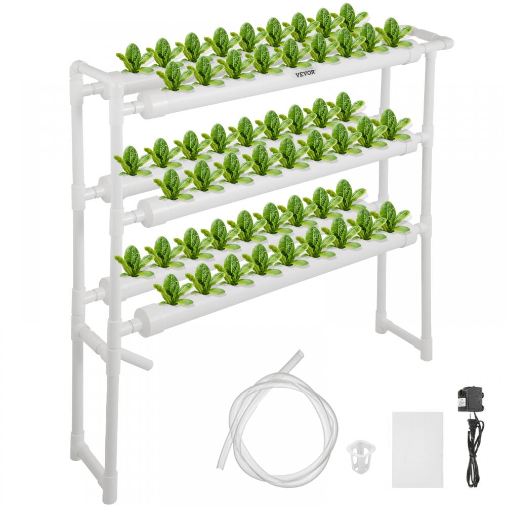 Hydroponics | Hydroponic Grow Kit 6 Pipes 3 Layers 54 Plant Sites Drain-lever Culture Lettuce Hydroponics Hydroponics