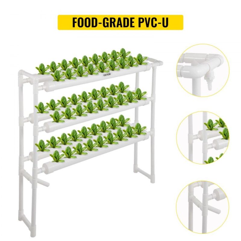 Hydroponics | Hydroponic Grow Kit 6 Pipes 3 Layers 54 Plant Sites Drain-lever Culture Lettuce Hydroponics Hydroponics