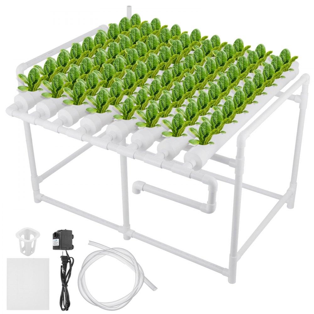 Hydroponics | Hydroponic Grow Kit 72 Sites 8 Pipe NFT PVC Hydroponic Pipe Home Balcony Garden Grow Kit Hydroponic Soilless Plant Growing Systems Vegetable Planting Grow Kit Hydroponics Hydroponics