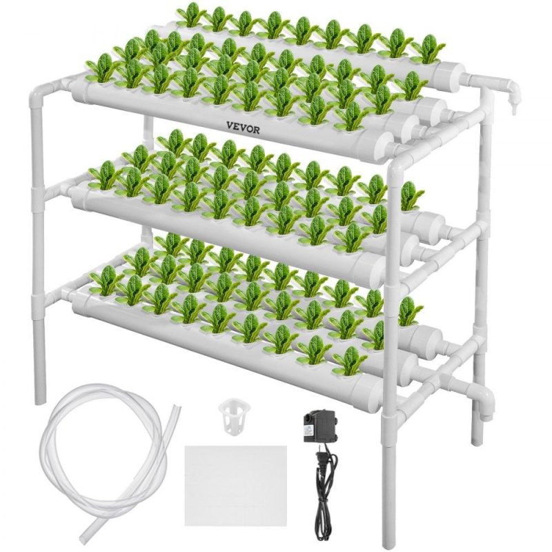 Hydroponics | Hydroponic Grow Kit 90 Sites 10 Pipe NFT PVC Hydroponic Pipe Home Balcony Garden Grow Kit Hydroponic Soilless Plant Growing Systems Vegetable Planting Grow Kit Hydroponics Hydroponics