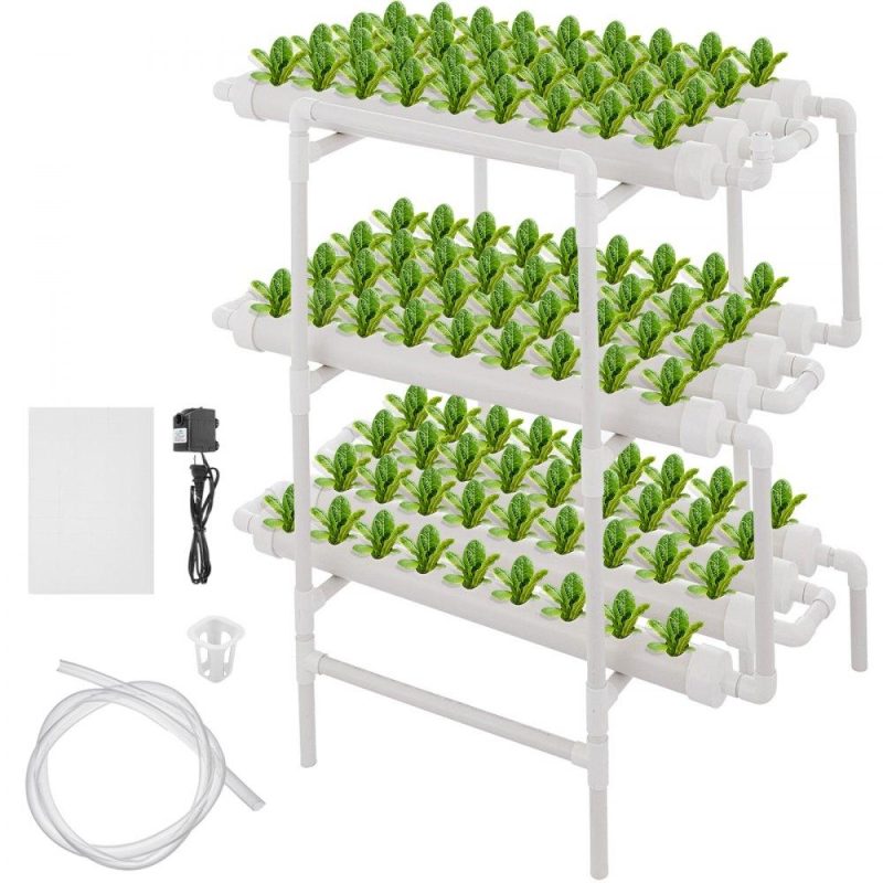 Hydroponics | Hydroponic Site Grow Kit 3 Layers 108 Plant Sites12 Pipes Hydroponic Growing System Water Culture Garden Plant System for Leafy Vegetables Lettuce Herb Celery Hydroponics Hydroponics