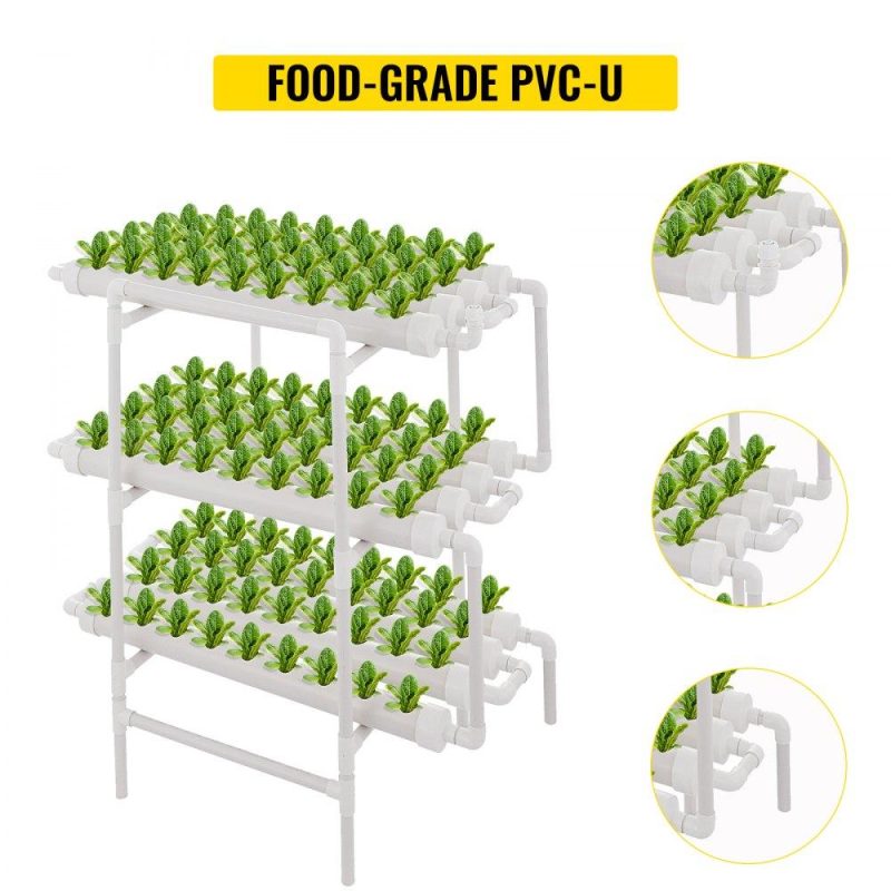 Hydroponics | Hydroponic Site Grow Kit 3 Layers 108 Plant Sites12 Pipes Hydroponic Growing System Water Culture Garden Plant System for Leafy Vegetables Lettuce Herb Celery Hydroponics Hydroponics