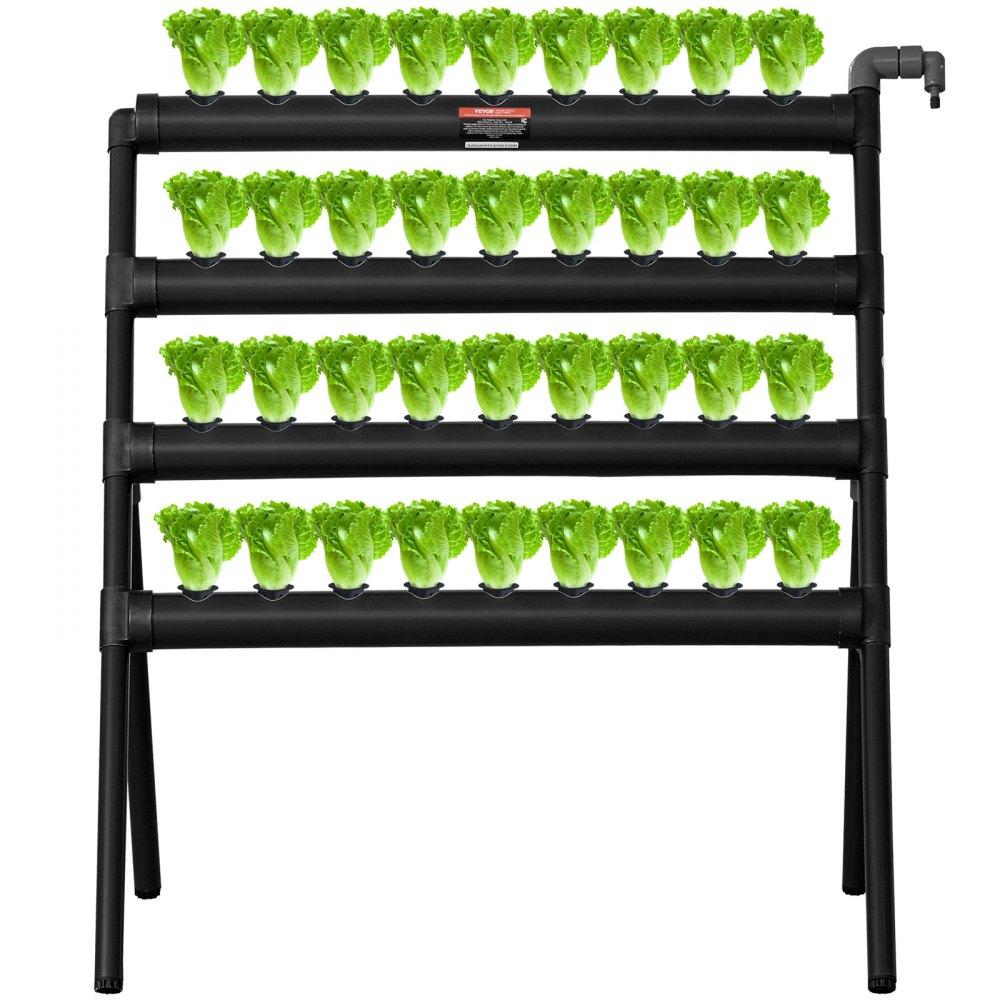 Hydroponics | Hydroponics Growing System 36 Sites 4-Layer Hydroponic Grow Kit PVC Pipes Hydroponics Hydroponics