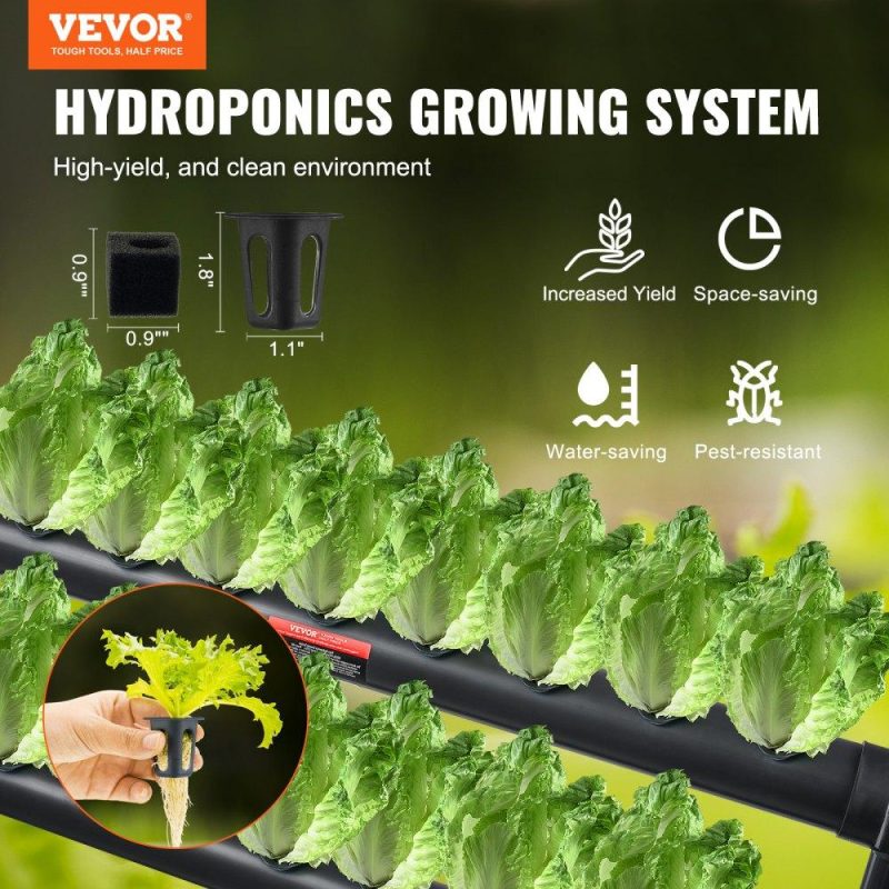 Hydroponics | Hydroponics Growing System 36 Sites 4-Layer Hydroponic Grow Kit PVC Pipes Hydroponics Hydroponics