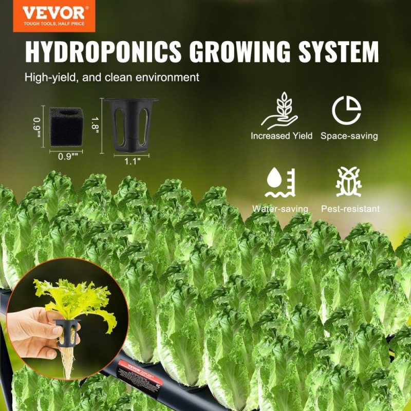 Hydroponics | Hydroponics Growing System 72 Sites 2-Layer Hydroponic Grow Kit PVC Pipes Hydroponics Hydroponics