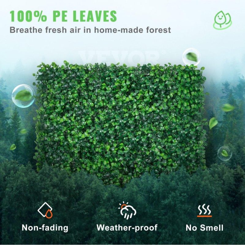 Landscaping & Shade | 12PCS 10×10 inch Artificial Boxwood Panels, Boxwood Hedge Wall Mat,Artificial Grass Backdrop Wall, Privacy Hedge Screen UV Protected for Outdoor Indoor Garden Fence Backyard Landscaping & Shade Landscaping & Shade