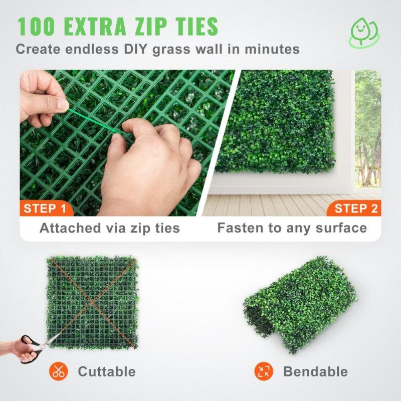 Landscaping & Shade | 12PCS 10×10 inch Artificial Boxwood Panels, Boxwood Hedge Wall Mat,Artificial Grass Backdrop Wall, Privacy Hedge Screen UV Protected for Outdoor Indoor Garden Fence Backyard Landscaping & Shade Landscaping & Shade