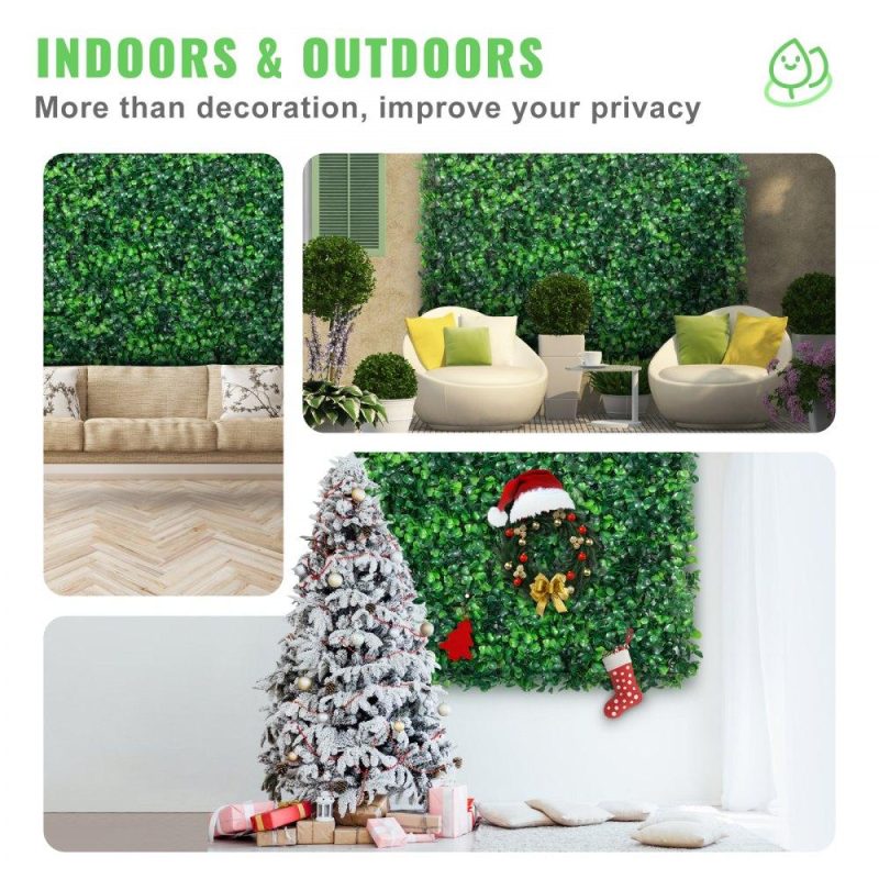 Landscaping & Shade | 12PCS 10×10 inch Artificial Boxwood Panels, Boxwood Hedge Wall Mat,Artificial Grass Backdrop Wall, Privacy Hedge Screen UV Protected for Outdoor Indoor Garden Fence Backyard Landscaping & Shade Landscaping & Shade