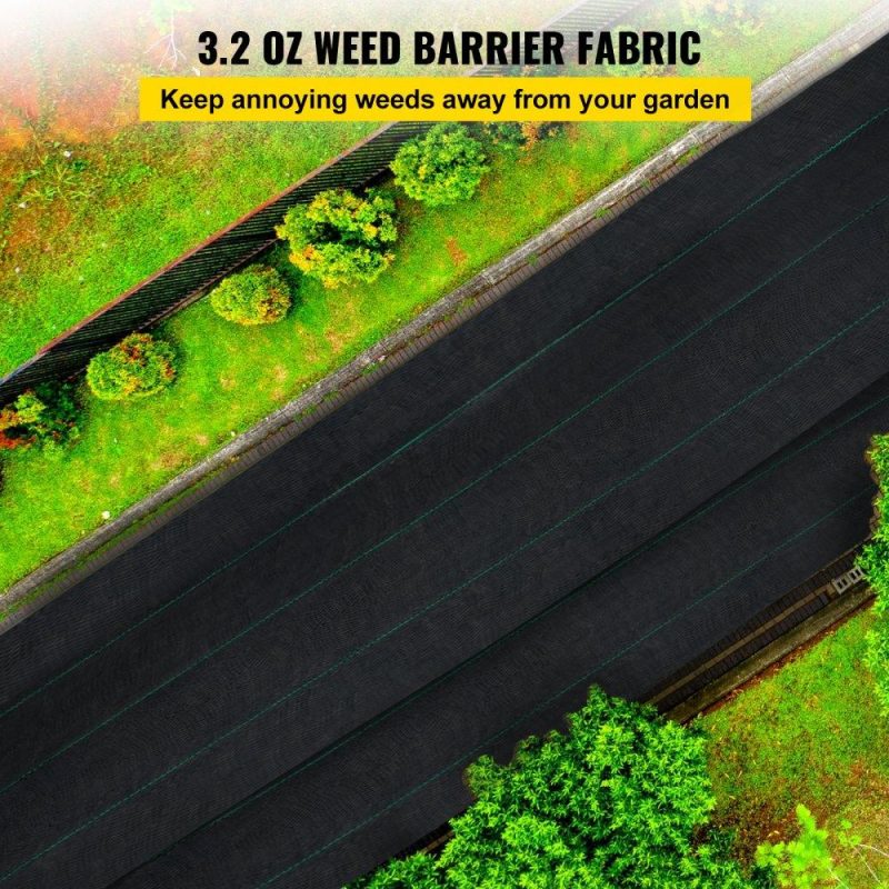 Landscaping & Shade | 6.5FTx330FT Premium Weed Barrier Fabric Heavy Duty 3.2OZ, Woven Weed Control Fabric, High Permeability Good for Flower Bed, Geotextile Fabric for Underlayment, Polyethylene Ground Cover Landscaping & Shade Landscaping & Shade