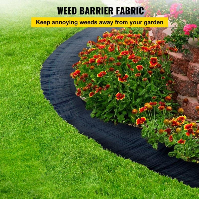 Landscaping & Shade | 6FTx300FT Premium Weed Barrier Fabric Heavy Duty 3.2OZ, Woven Weed Control Fabric, High Permeability Good for Flower Bed, Geotextile Fabric for Underlayment, Polyethylene Ground Cover Landscaping & Shade Landscaping & Shade