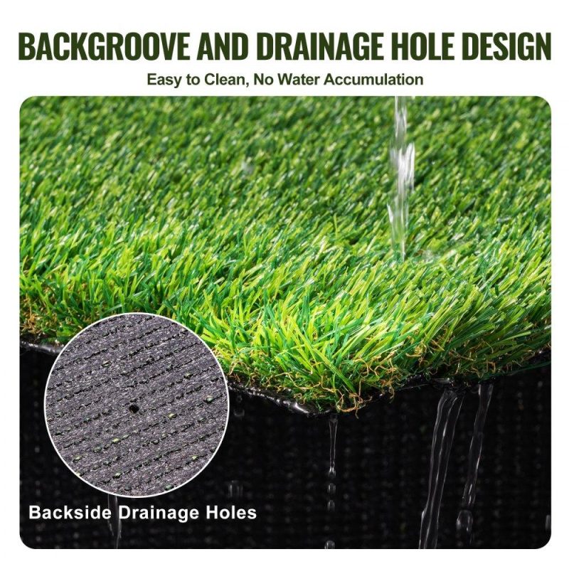 Landscaping & Shade | Artifical Grass, 3 x 5 ft Rug Green Turf, 1.38″ Fake Door Mat Outdoor Patio Lawn Decoration, Easy to Clean with Drainage Holes, Perfect For Multi-Purpose Home Indoor Entryway Scraper Dog Mats Landscaping & Shade Landscaping & Shade