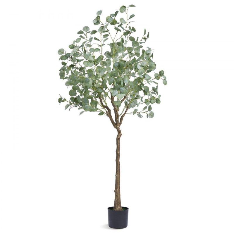 Landscaping & Shade | Artificial Eucalyptus Tree, 6 FT Tall Faux Plant, Secure PE Material & Anti-Tip Tilt Protection Low-Maintenance Plant, Lifelike Green Fake Potted Tree for Home Office Decor Indoor Outdoor Landscaping & Shade Landscaping & Shade