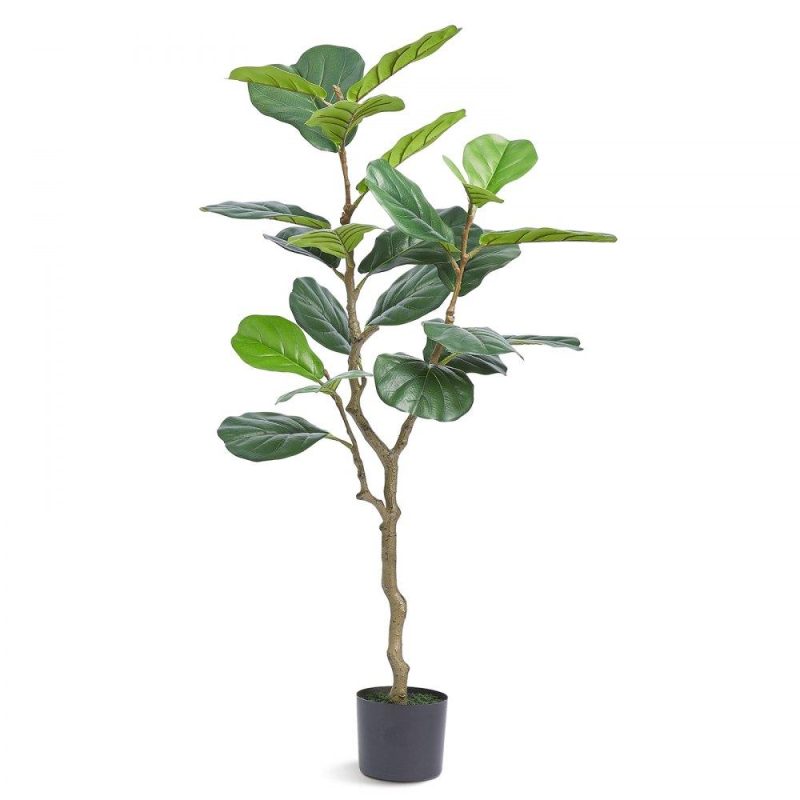 Landscaping & Shade | Artificial Fiddle Leaf Fig Tree, 4 FT, Secure PE Material & Anti-Tip Tilt Protection Low-Maintenance Faux Plant, Lifelike Green Fake Potted Tree for Home Office Warehouse Decor Indoor Outdoor Landscaping & Shade Landscaping & Shade