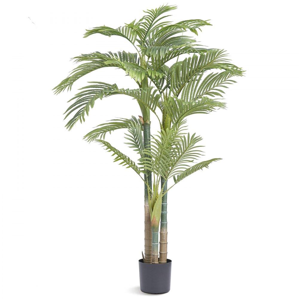 Landscaping & Shade | Artificial Gold Cane Palm Tree, 6.5 FT Tall Faux Plant, PE Material & Anti-Tip Tilt Protection Low-Maintenance Plant, Lifelike Green Fake Tree for Home Office Warehouse Decor Indoor Outdoor Landscaping & Shade Landscaping & Shade