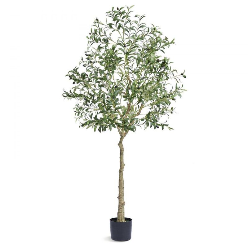 Landscaping & Shade | Artificial Olive Tree, 6 FT Tall Faux Plant, Secure PE Material & Anti-Tip Tilt Protection Low-Maintenance Plant, Lifelike Green Fake Potted Tree for Home Office Warehouse Decor Indoor Outdoor Landscaping & Shade Landscaping & Shade