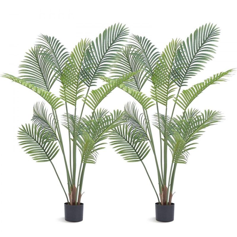 Landscaping & Shade | Artificial Palm Tree, 5 FT Tall Faux Plant, Secure PE Material & Anti-Tip Tilt Protection Low-Maintenance Plant, Lifelike Green Fake Tree for Home Office Warehouse Decor Indoor Outdoor Landscaping & Shade Landscaping & Shade