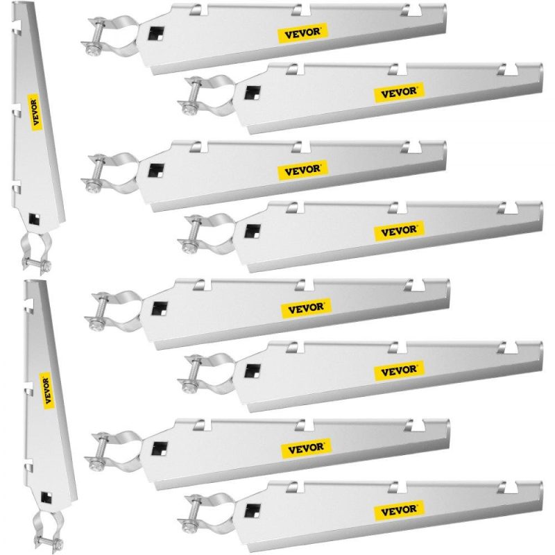 Landscaping & Shade | Barbed Wire Arm Set of 10 Extend Arm Barbed Wire for 1-3/8″ Top Rail Chain-Link Barbwire Arm Hot-Dip Galvanized Steel Cornered Barbwire Arm 45-Degree for Chain Link Fence Grapevine Trellises Landscaping & Shade Landscaping & Shade