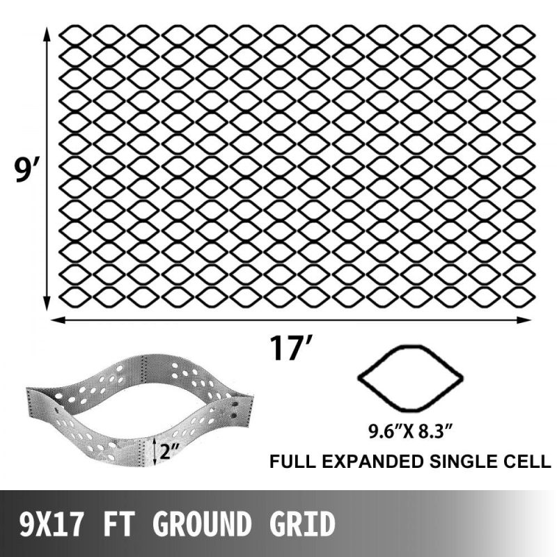 Landscaping & Shade | Geo Grid Ground Grid 9×17 ft, Geo Cell Grid 2 Inch Thick, Gravel Grid HDPE Material, Ground Stabilization Grid 1885 LBS Per Sq, Tensile Strength Gravel Ground Grid for Slope Driveways, Garden Landscaping & Shade Landscaping & Shade