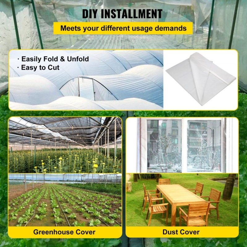 Landscaping & Shade | Greenhouse Film, 24′ x 100′ Greenhouse Plastic Sheeting, 6 mil Thickness Suncover Greenhouse, Clear Polyethylene Cover, UV Proof Farm Plastic Supply for Gardening, Farming and Agriculture Landscaping & Shade Landscaping & Shade