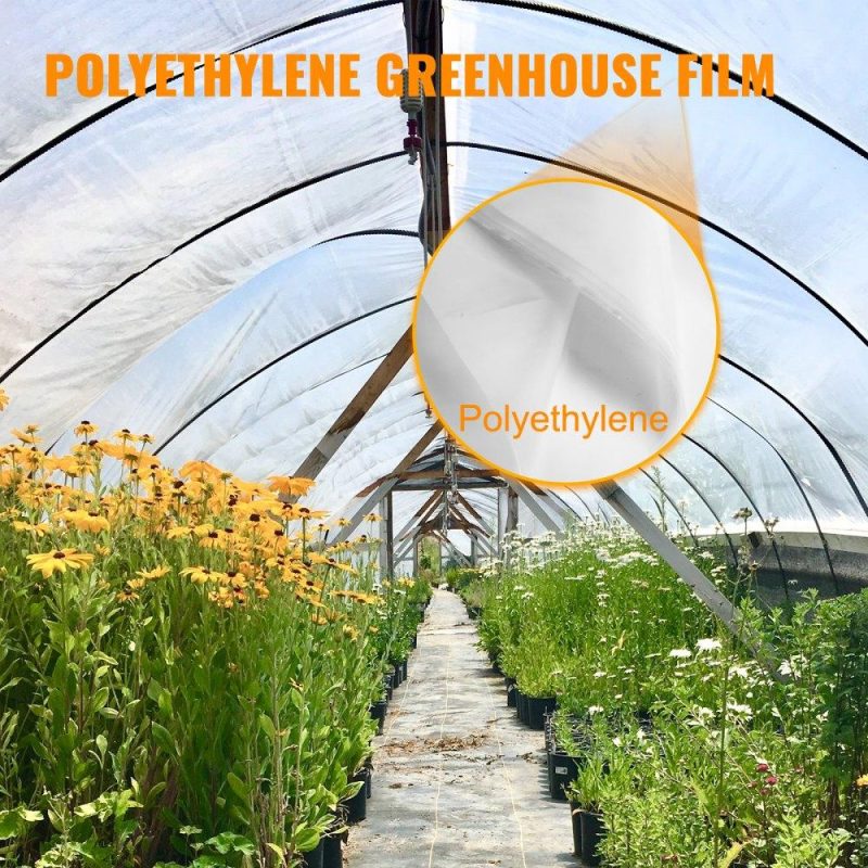 Landscaping & Shade | Greenhouse Film 8 x 25 ft, Greenhouse Polyethylene Film 6 Mil, Clear Greenhouse Plastic Greenhouse Plastic Film UV Resistant, Polyethylene Film to Keep Warming, Superior Strength Landscaping & Shade Landscaping & Shade