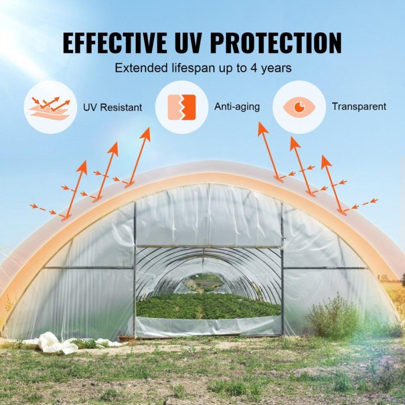 Landscaping & Shade | Greenhouse Plastic Sheeting 10 x 40 ft, 6 Mil Thickness Clear Greenhouse Film, Polyethylene Film 4 Year UV Resistant, for Gardening, Farming, Agriculture, Garden Landscaping & Shade Landscaping & Shade