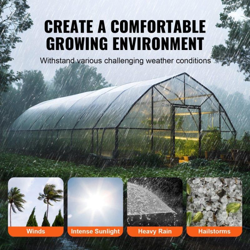 Landscaping & Shade | Greenhouse Plastic Sheeting 10 x 40 ft, 6 Mil Thickness Clear Greenhouse Film, Polyethylene Film 4 Year UV Resistant, for Gardening, Farming, Agriculture, Garden Landscaping & Shade Landscaping & Shade