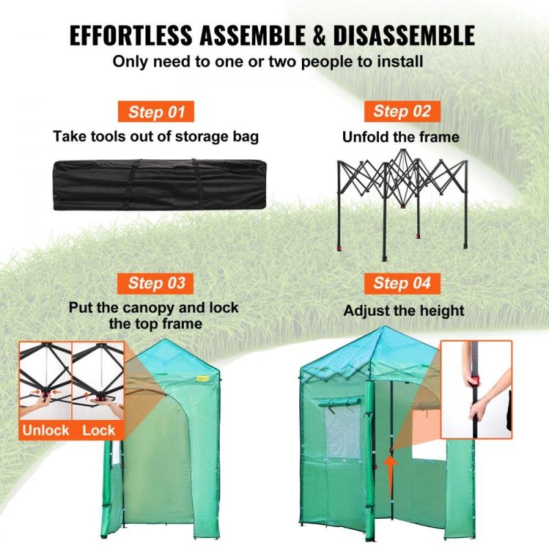 Landscaping & Shade | Greenhouse Portable Walk-in Hot Green House Tent 6′ x 4′ x 8′ Plant Garden Landscaping & Shade Landscaping & Shade