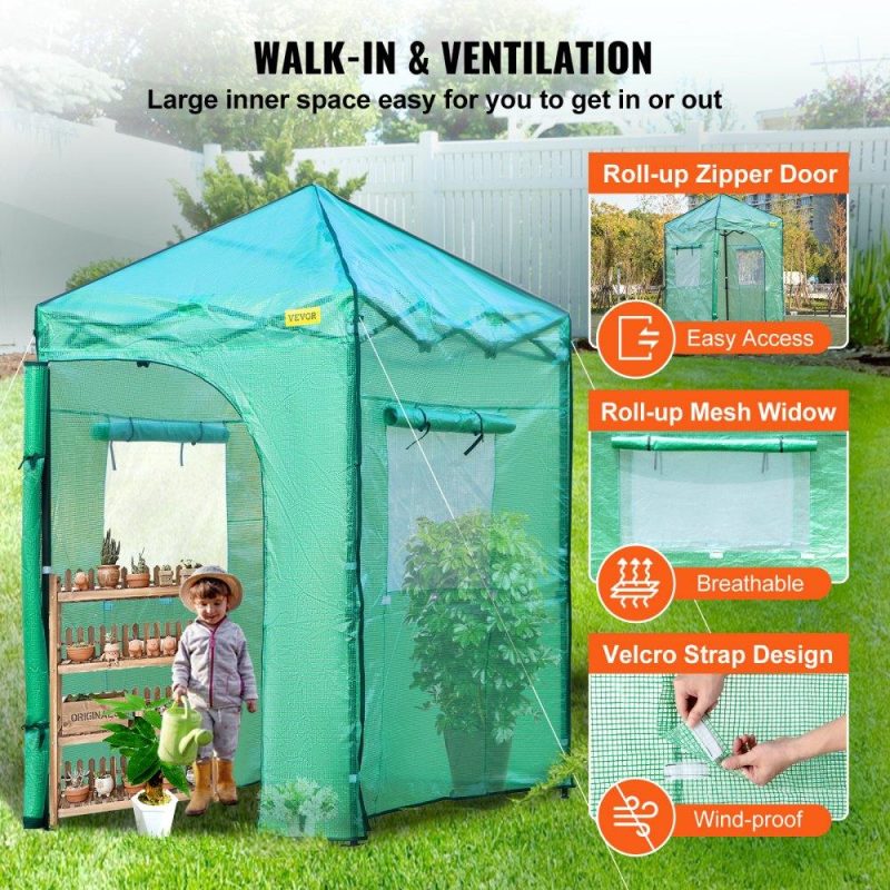 Landscaping & Shade | Greenhouse Portable Walk-in Hot Green House Tent 6′ x 4′ x 8′ Plant Garden Landscaping & Shade Landscaping & Shade