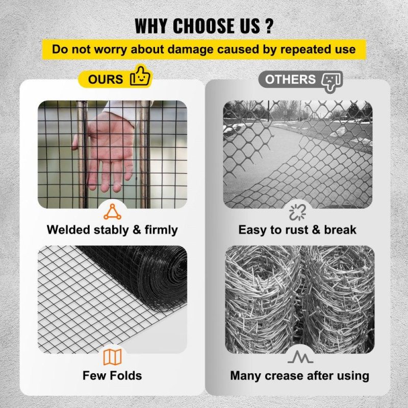 Landscaping & Shade | Hardware Cloth, 24″ x 100′ & 1″x1″ Mesh Size, Galvanized Steel Vinyl Coated 16 Gauge Chicken Wire Fencing w/A Cutting Plier & A Pair of Fabric Gloves, for Garden Fencing & Pet Enclosures, Black Landscaping & Shade Landscaping & Shade