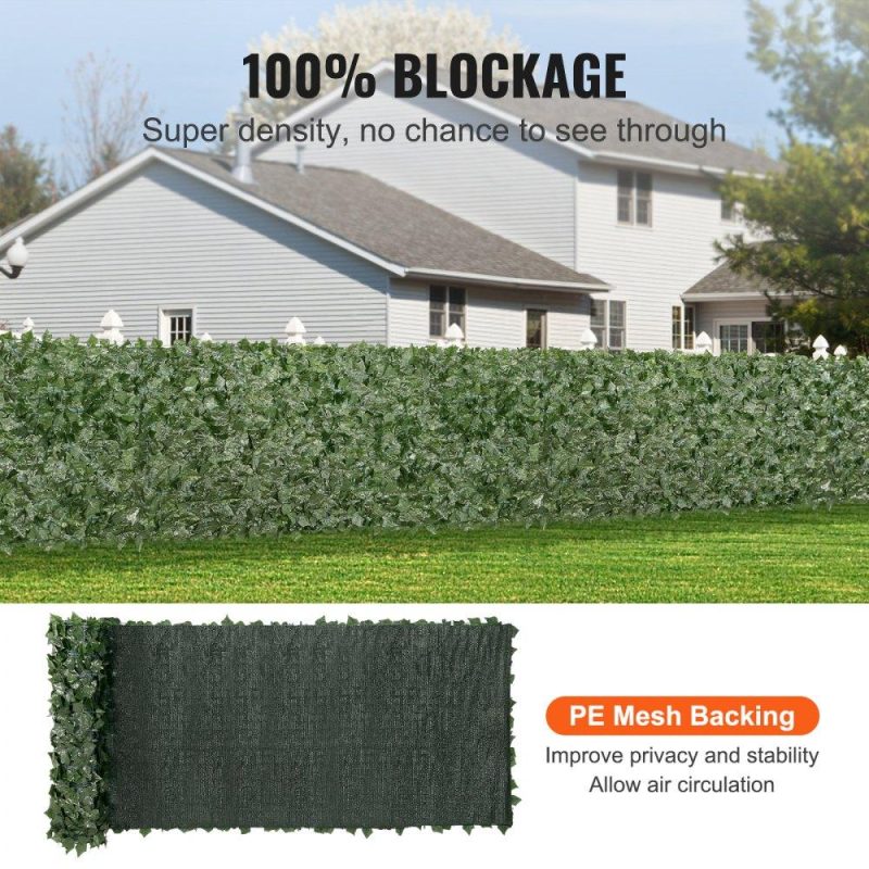 Landscaping & Shade | Ivy Privacy Fence, 39 x 158in Artificial Green Wall Screen, Greenery Ivy Fence with Mesh Cloth Backing and Strengthened Joint, Faux Hedges Vine Leaf Decoration for Outdoor Garden, Yard, Balcony Landscaping & Shade Landscaping & Shade