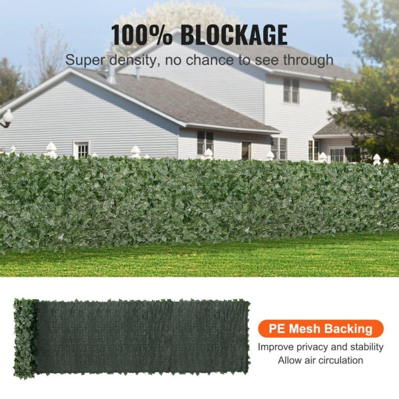 Landscaping & Shade | Ivy Privacy Fence, 39 x 198in Artificial Green Wall Screen, Greenery Ivy Fence with Mesh Cloth Backing and Strengthened Joint, Faux Hedges Vine Leaf Decoration for Outdoor Garden, Yard, Balcony Landscaping & Shade Landscaping & Shade