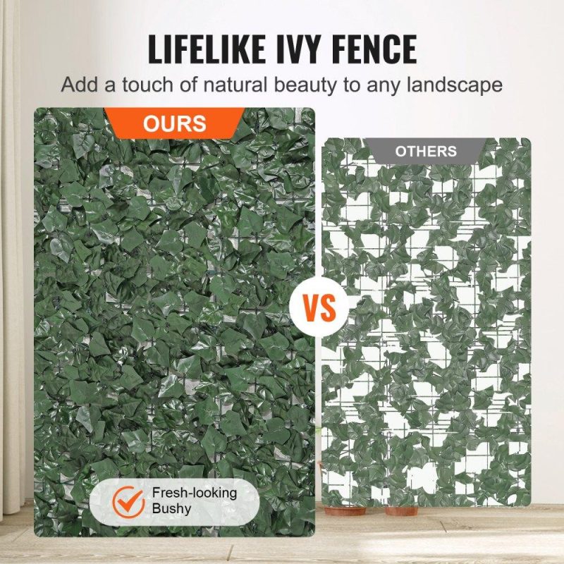 Landscaping & Shade | Ivy Privacy Fence, 39 x 98 in Artificial Green Wall Screen, Greenery Ivy Fence with Strengthened Joint, Faux Hedges Vine Leaf Decoration for Outdoor Garden, Yard, Balcony, Patio Decor Landscaping & Shade Landscaping & Shade