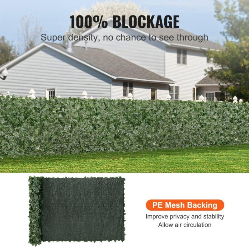 Landscaping & Shade | Ivy Privacy Fence, 59 x 158in Artificial Green Wall Screen, Greenery Ivy Fence w/ Mesh Cloth Backing and Strengthened Joint, Faux Hedges Vine Leaf Decoration for Outdoor Garden, Yard, Balcony Landscaping & Shade Landscaping & Shade