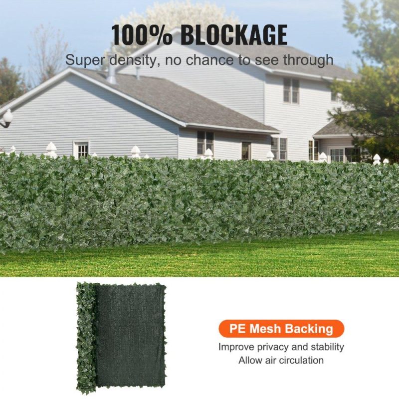 Landscaping & Shade | Ivy Privacy Fence, 59 x 98 in Artificial Green Wall Screen, Greenery Ivy Fence with Mesh Cloth Backing and Strengthened Joint, Faux Hedges Vine Leaf Decoration for Outdoor Garden, Yard, Balcony Landscaping & Shade Landscaping & Shade