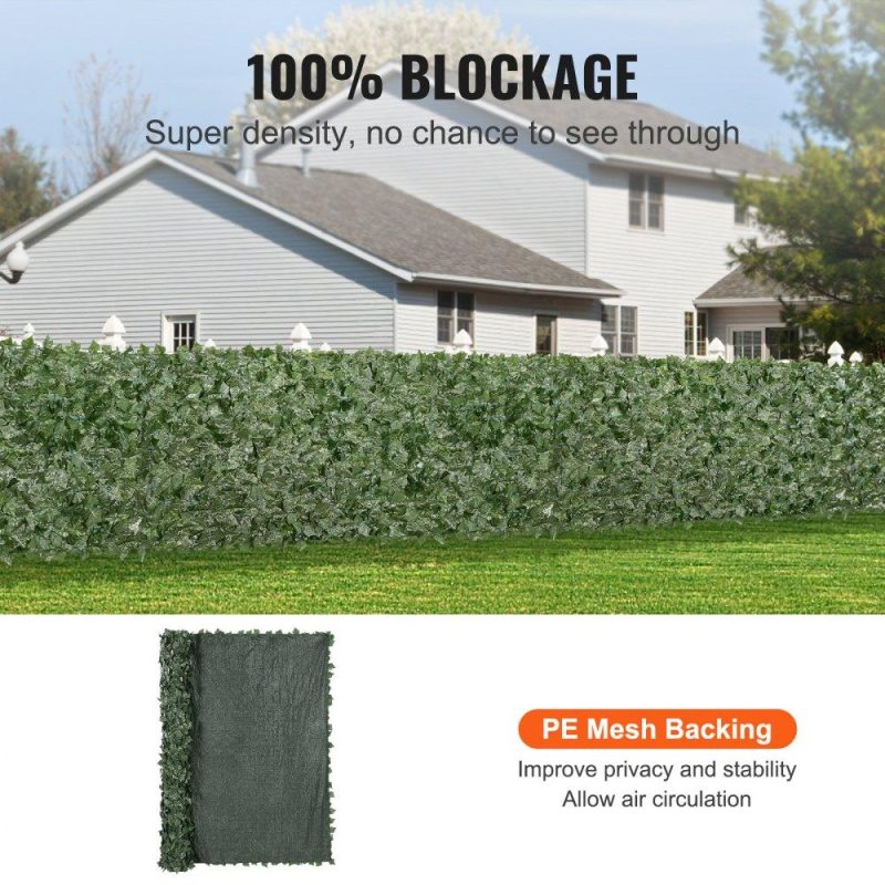 Landscaping & Shade | Ivy Privacy Fence, 96 x 72 in Artificial Green Wall Screen, Greenery Ivy Fence with Mesh Cloth Backing and Strengthened Joint, Faux Hedges Vine Leaf Decoration for Outdoor Garden, Yard, Balcony Landscaping & Shade Landscaping & Shade