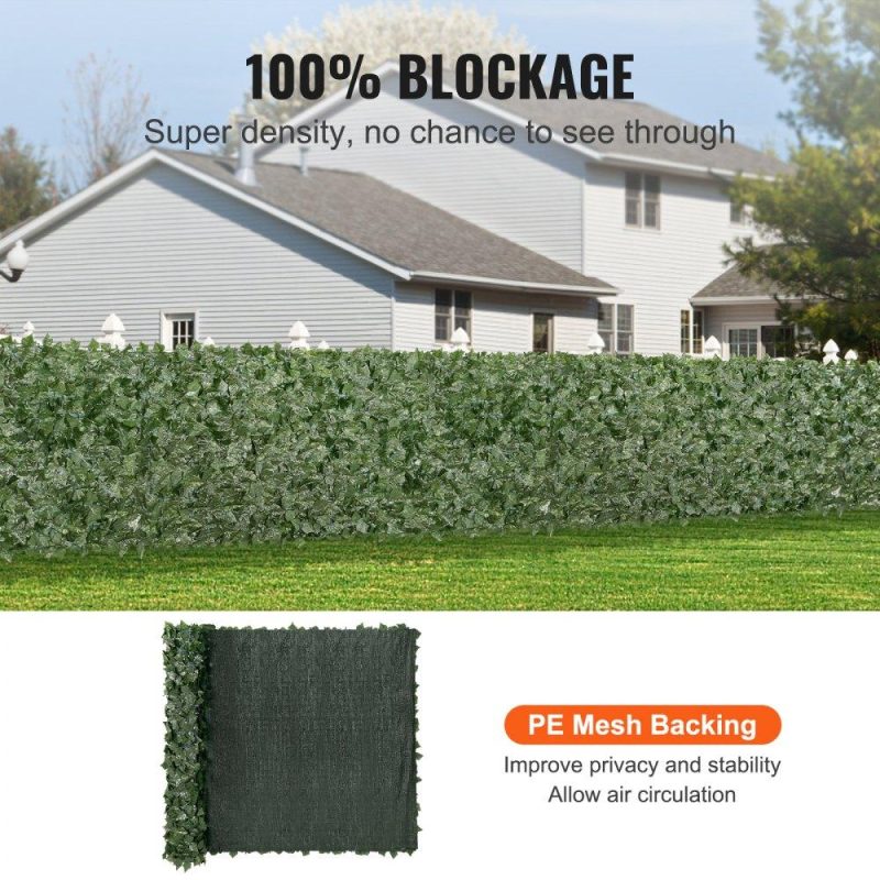 Landscaping & Shade | Privacy Ivy Fence, 59 x 118in Artificial Green Wall Screen, Greenery Ivy Fence with Mesh Cloth Backing and Strengthened Joint, Faux Hedges Vine Leaf Decoration for Outdoor Garden, Yard, Balcony Landscaping & Shade Landscaping & Shade