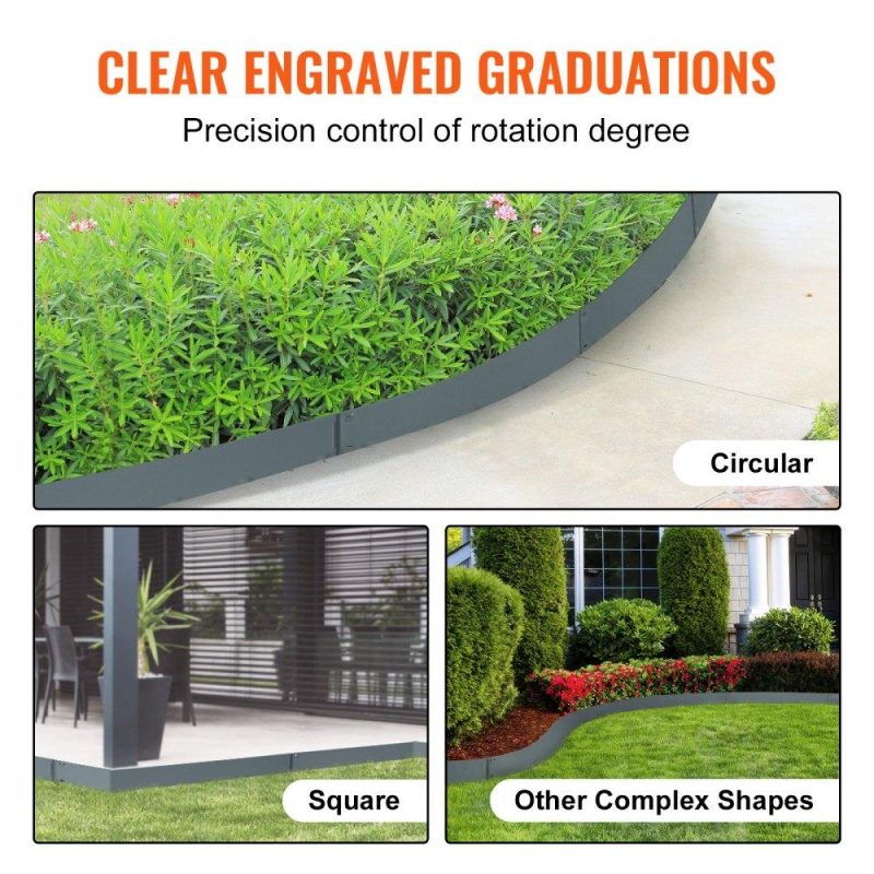 Landscaping & Shade | Steel Landscape Edging, 5-pack Steel Garden Edging Borders, 39″ L x 3″ H Strips, Hammer-in Edging Border, Bendable Metal Landscape Edging for Yard, Garden, Lawn, 3.15″ Spike Height, Dark Gray Dark Gray Landscaping & Shade Dark Gray