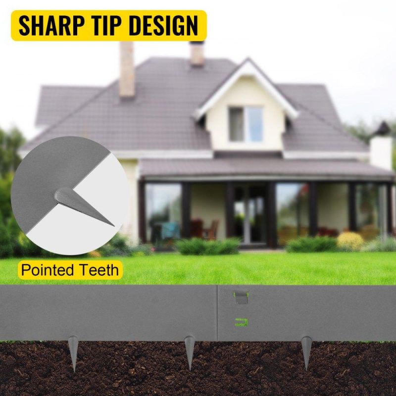 Landscaping & Shade | Steel Lawn Edging, 5PCS 4″x39″ Garden Metal Landscape Edging Border, Flexible Galvanized Steel Landscape Border, 16.25 ft Total Length Landscaping Metal Edging, Lawn Edge for Garden, Yard, Gray Landscaping & Shade Landscaping & Shade