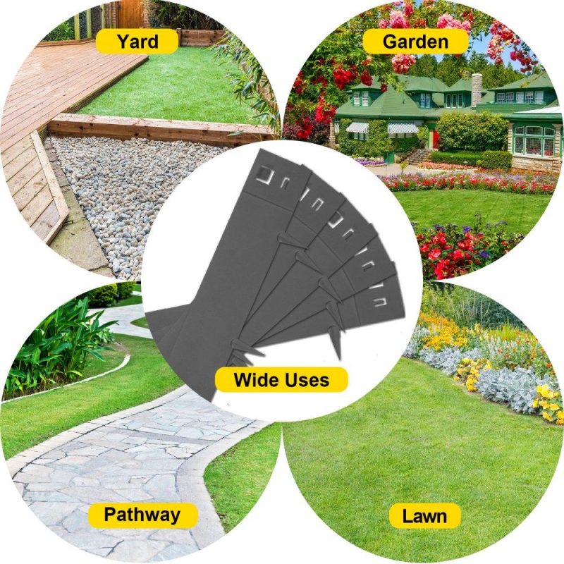 Landscaping & Shade | Steel Lawn Edging, 5PCS 4″x39″ Garden Metal Landscape Edging Border, Flexible Galvanized Steel Landscape Border, 16.25 ft Total Length Landscaping Metal Edging, Lawn Edge for Garden, Yard, Gray Landscaping & Shade Landscaping & Shade